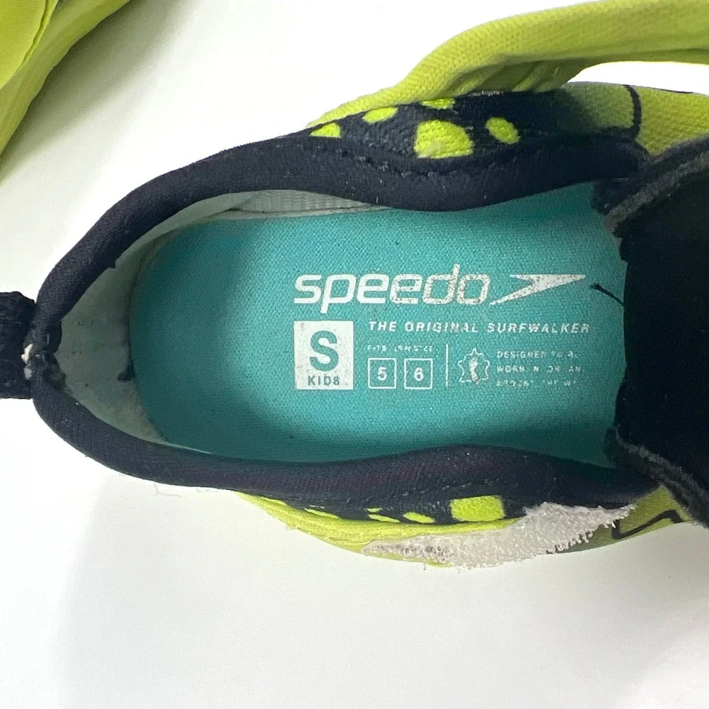Speedo Kids Original Surfwalker Water Shoes Dinosaur Green‎ Size 5/6 Beach